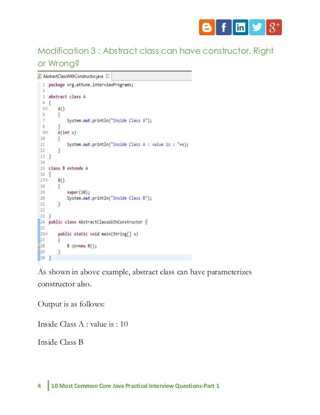 Most Common Core Java Practical Interview Questions Part 1