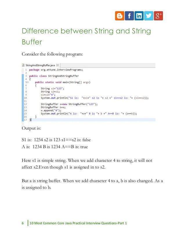 Most Common Core Java Practical Interview Questions Part 1
