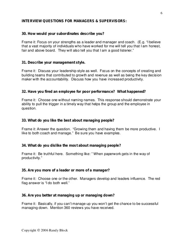 Interview questions