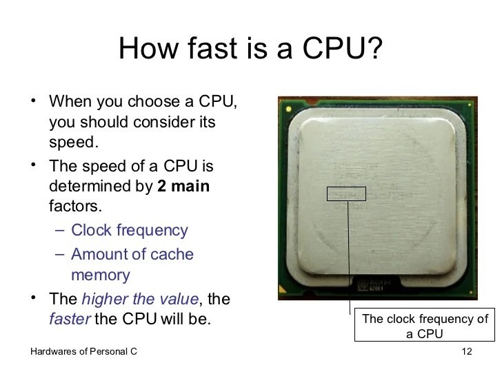 How fast is a CPU?