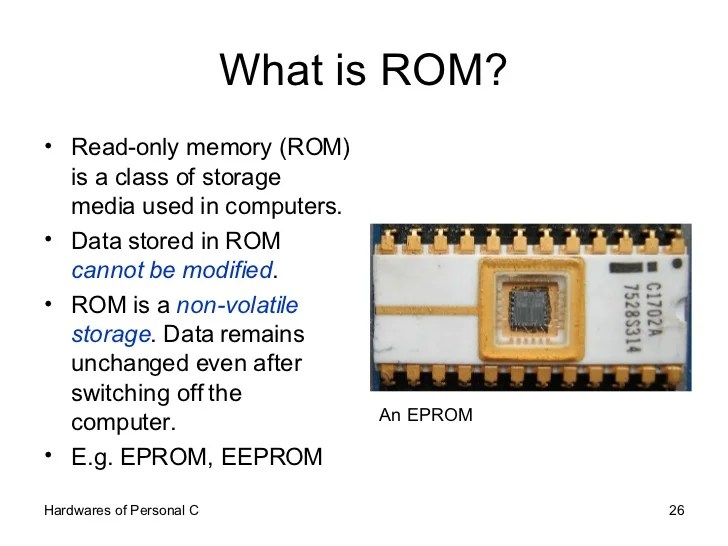 What is ROM? Readonly memory