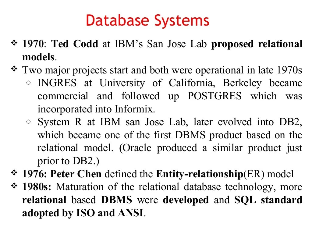 Introduction & history of dbms