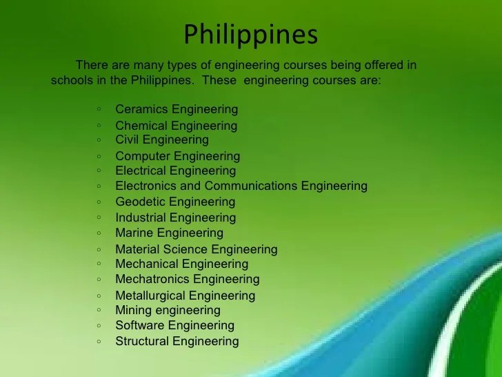 Different types of engineering?