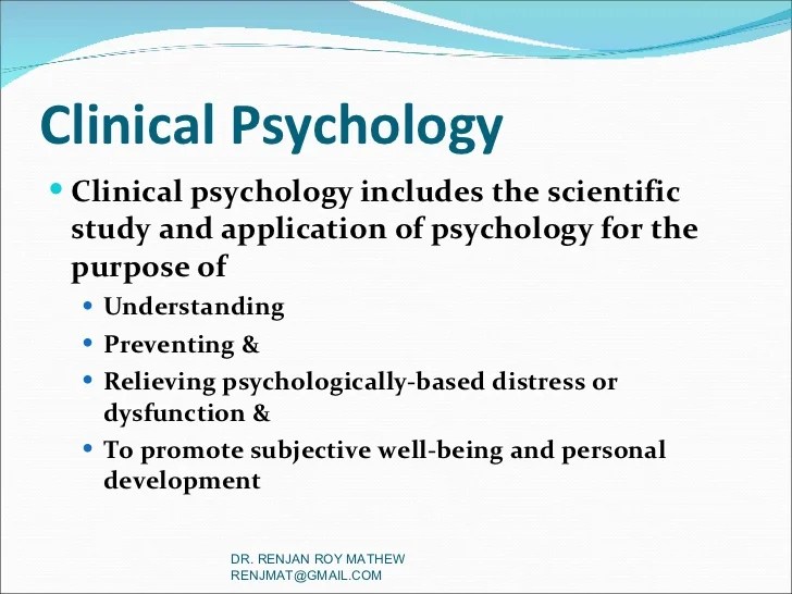Introduction To Clinical Psychology