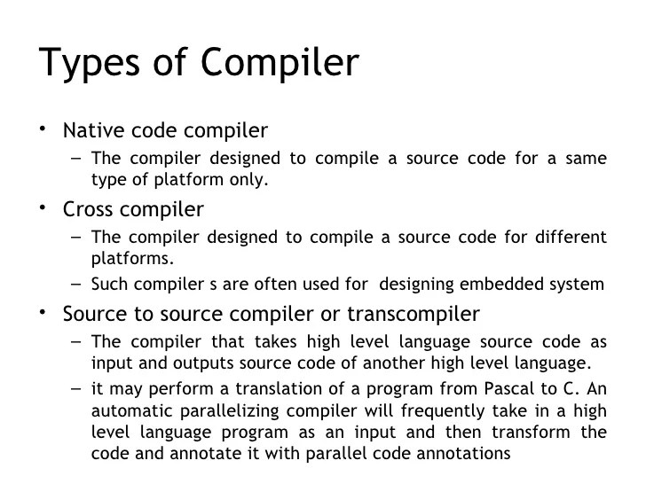 Introduction to compiler