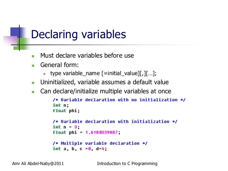 Example Of Variable Declaration In C certify letter