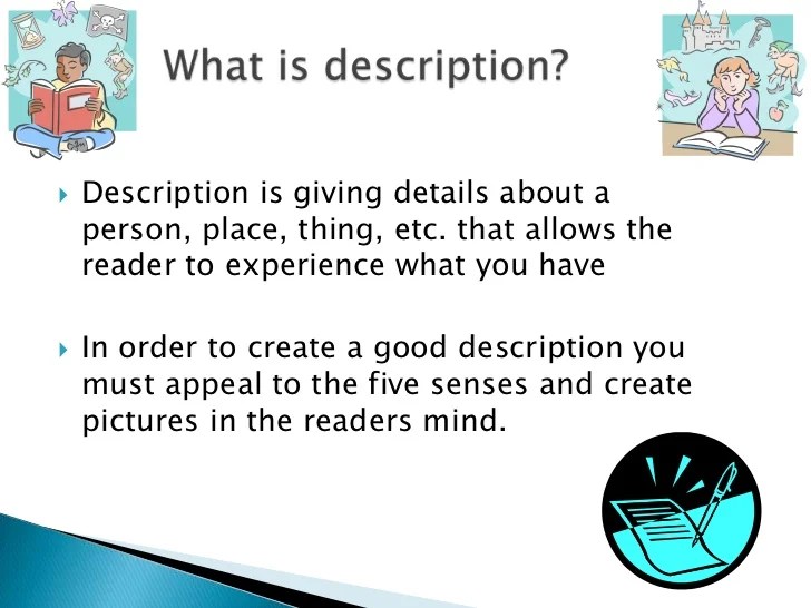 Introduction to descriptive writing