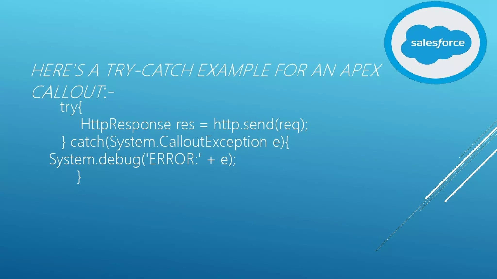Introduction to exception handling in apex PPT