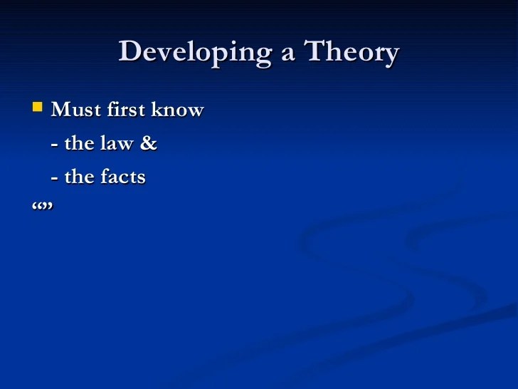 Introduction to persuasion and theory of the case