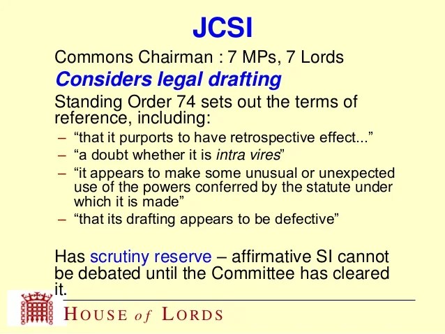 Introduction to secondary legislation