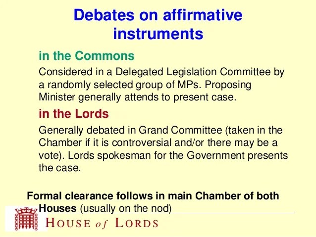 Introduction to secondary legislation