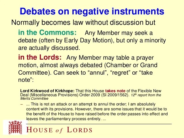 Introduction to secondary legislation