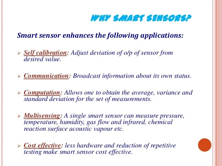 Introduction to smart sensors & its’ application