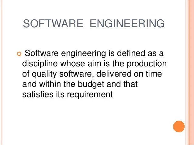Introduction to software engineering, components, characteristics a… Introduction to software engineering, components, characteristics a…