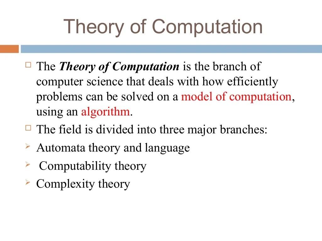 Introduction to theory of computation
