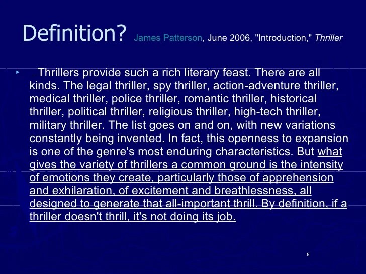 Introduction to thriller final
