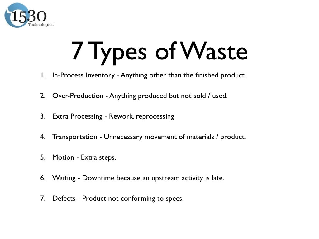 7 Types of Waste 1.