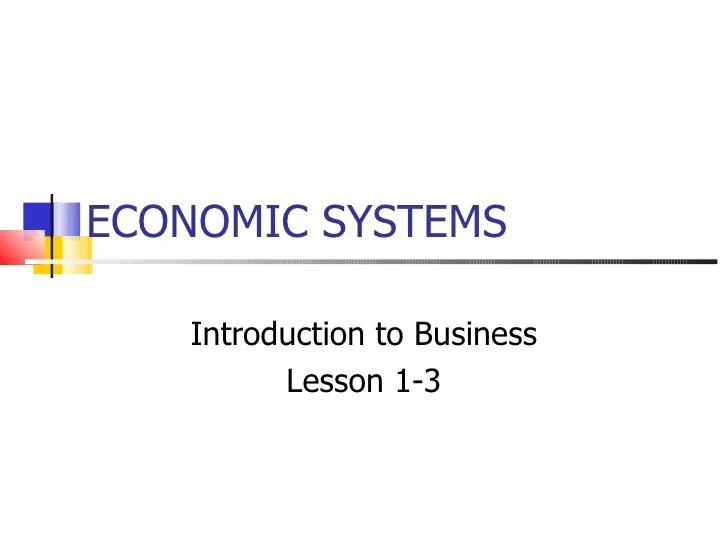 Intro To Business; Lesson 1 3