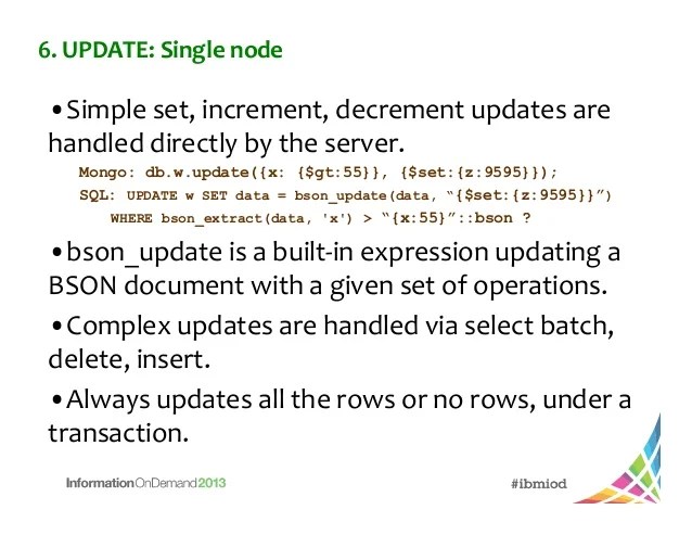 Informix NoSQL & Hybrid SQL detailed deep dive