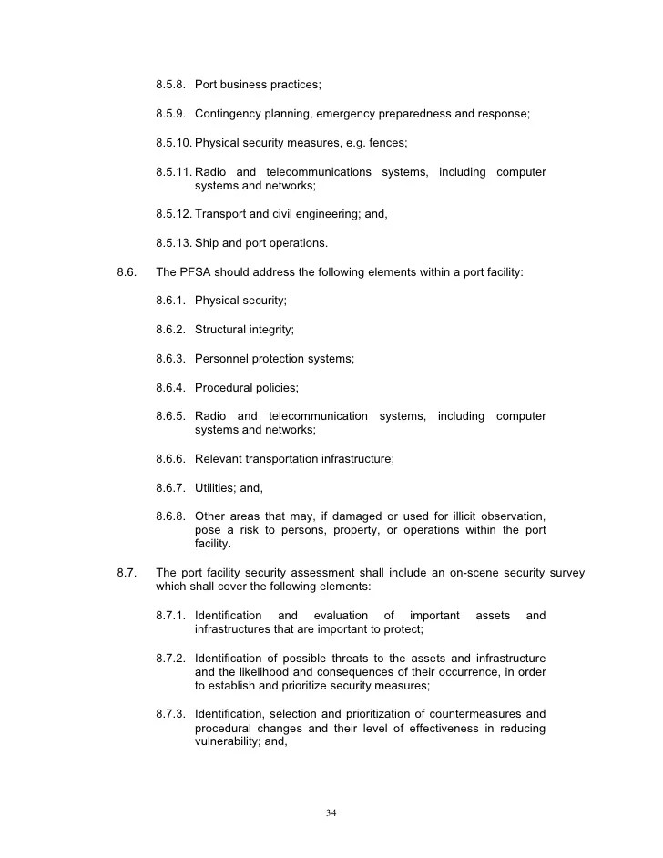 Isps code guidelines