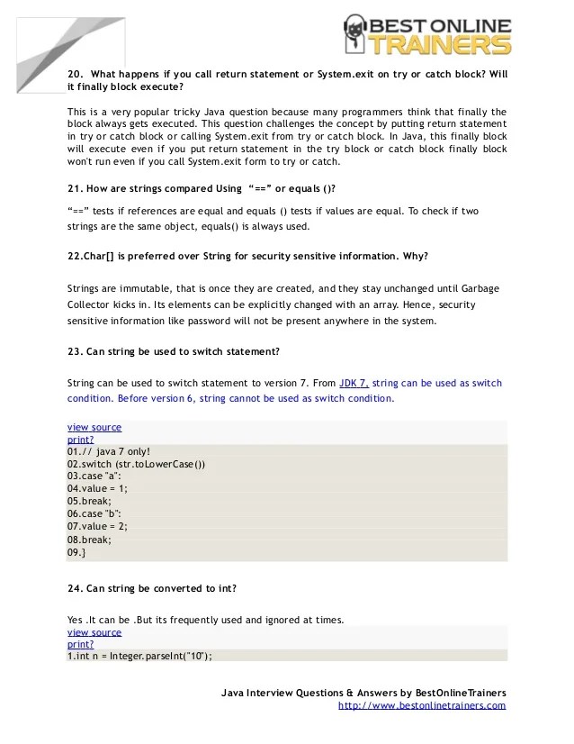 Java interviewquestionsandanswers