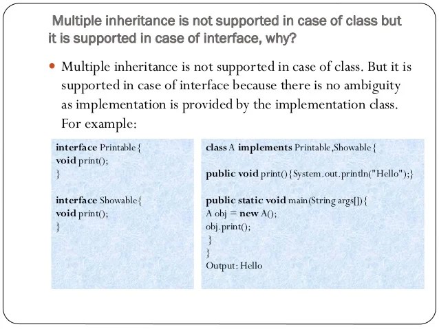 Write a java program using inheritance and interface