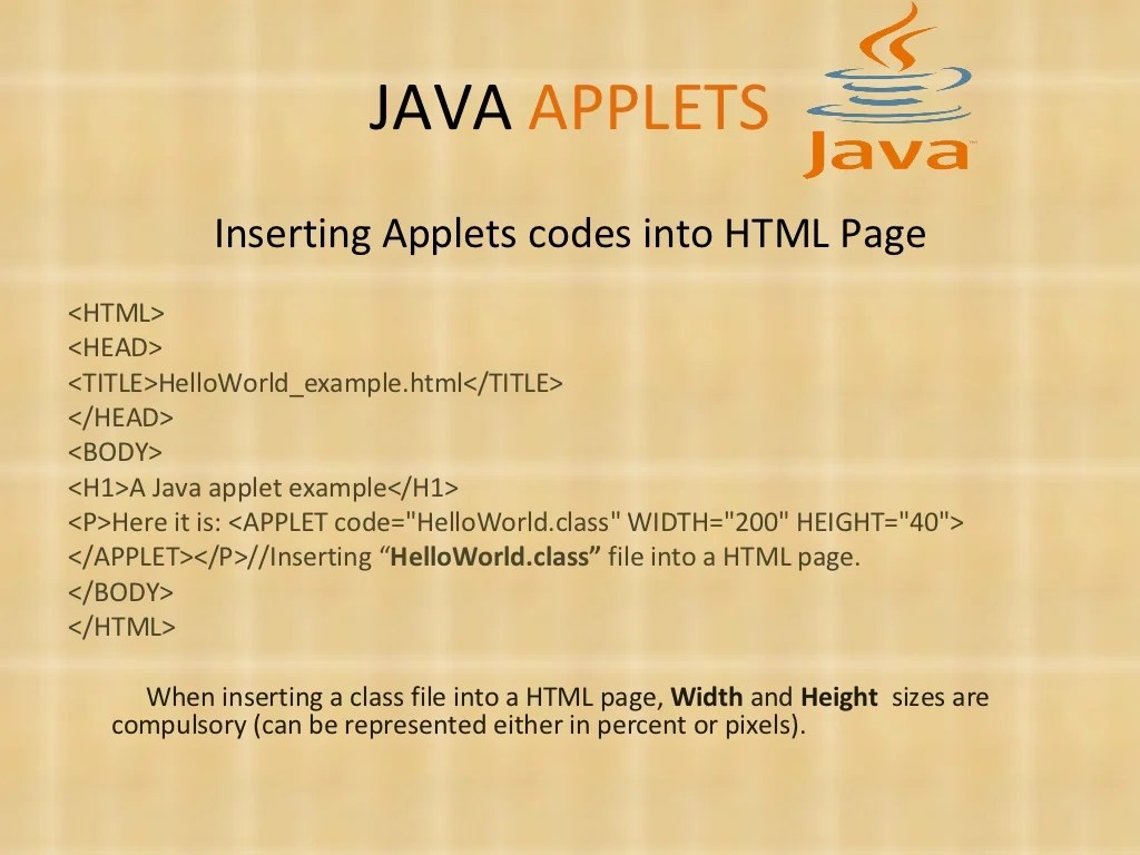 Java applets