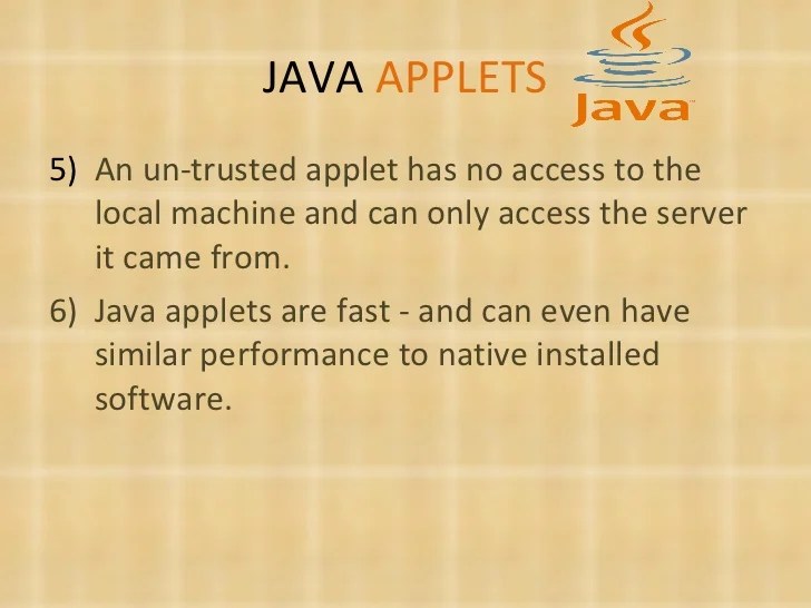 Java applets