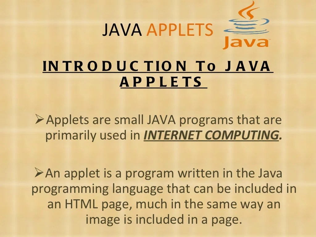 Java applets