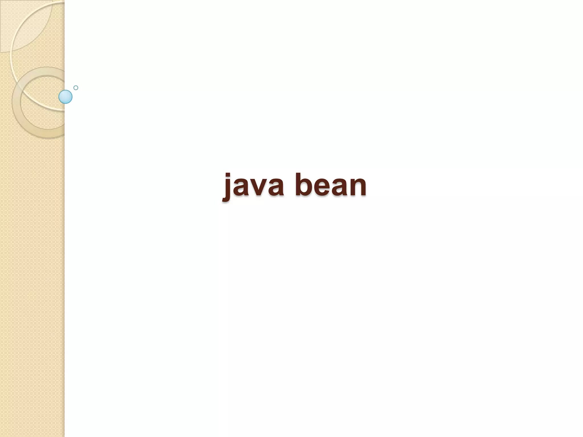 Java bean PPT