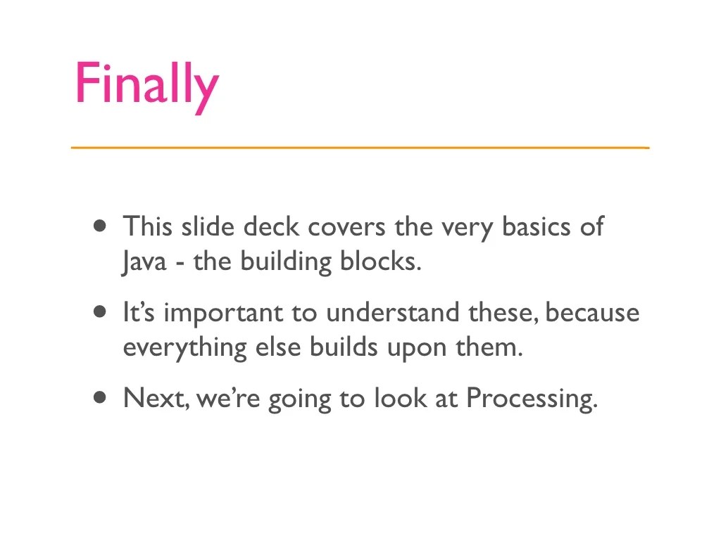 Java Building Blocks