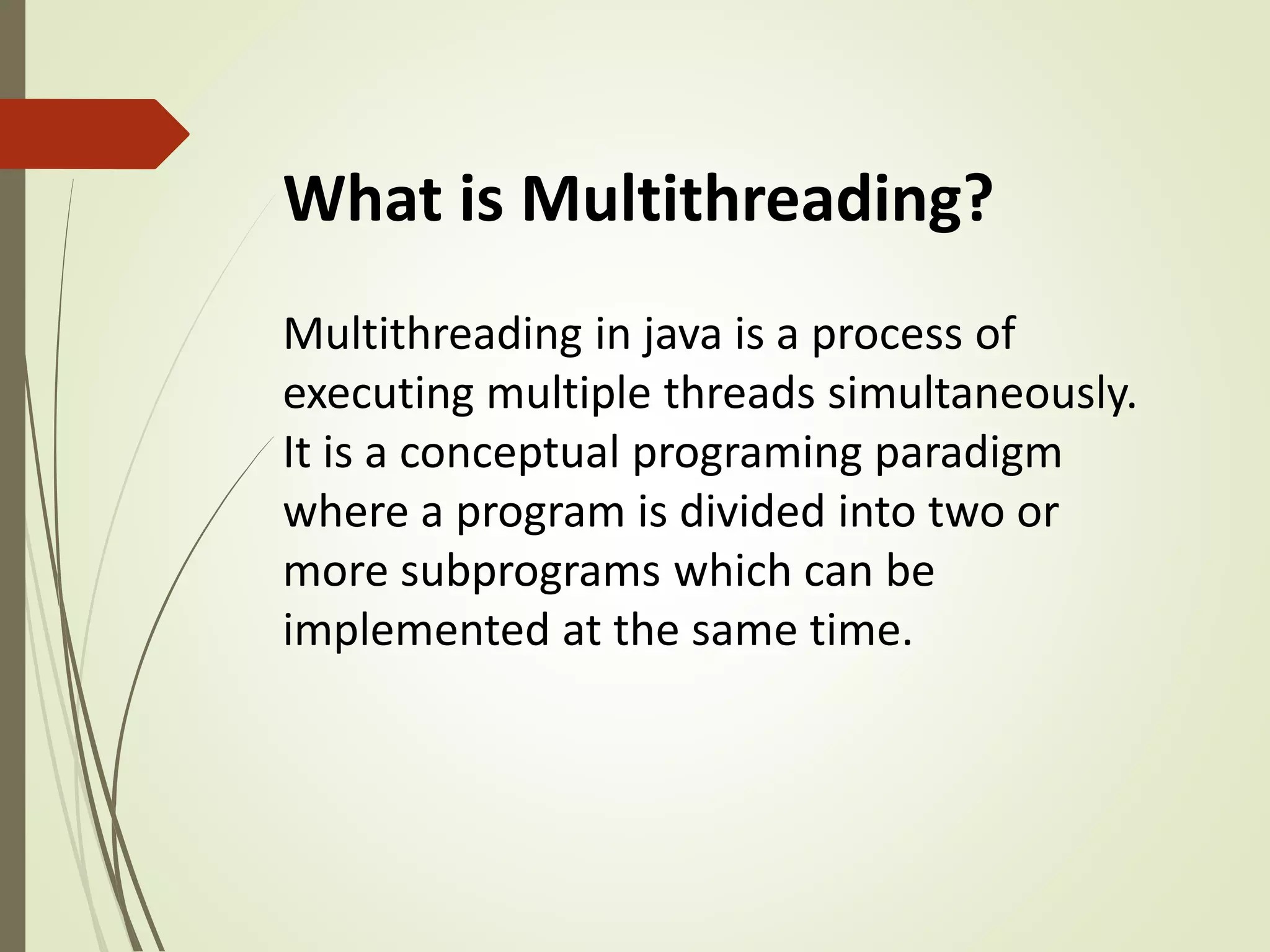 Multithreading in java PPT