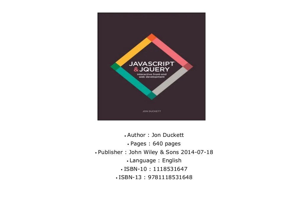 JavaScript and JQuery Interactive FrontEnd Web Development