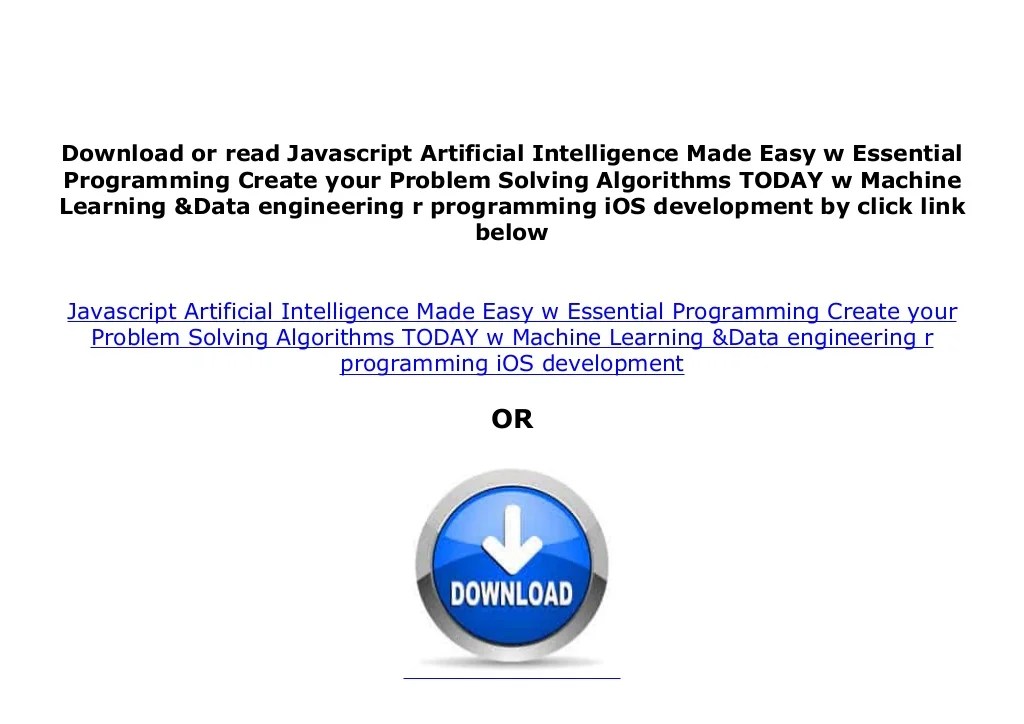 [EPUB_FREE] LIBRARY Javascript Artificial Intelligence