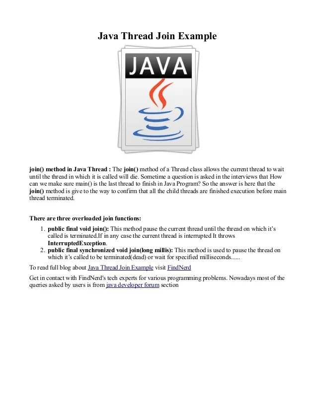 Java Thread Join Example