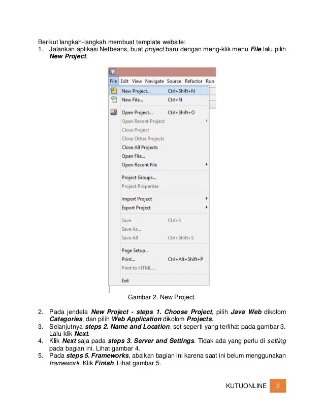 Java web application 2 membuat template web