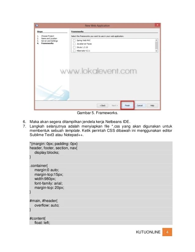 Java web application 2 membuat template web