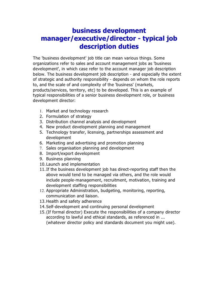 What is business development manager. J d business development manager