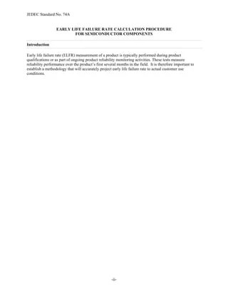 Early Life Failure Rate Calculation Procedure for Semiconductor
