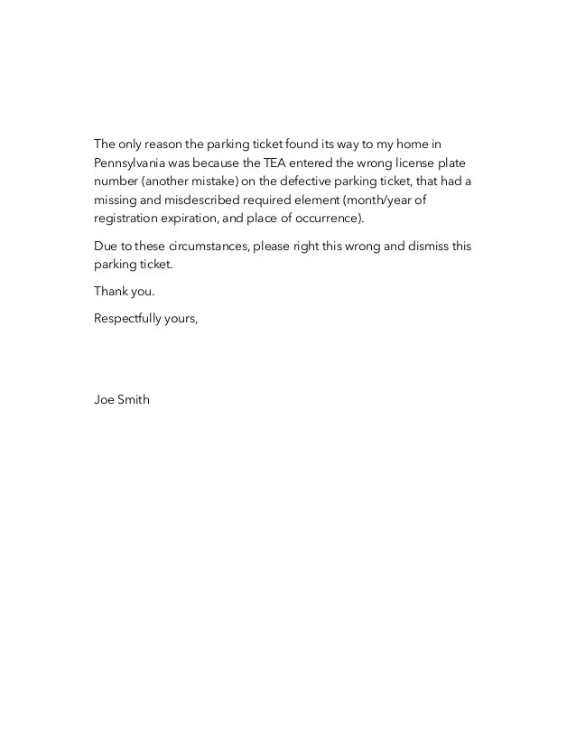 47+ Sample Letter Dispute Parking Ticket Nyc Casyalola