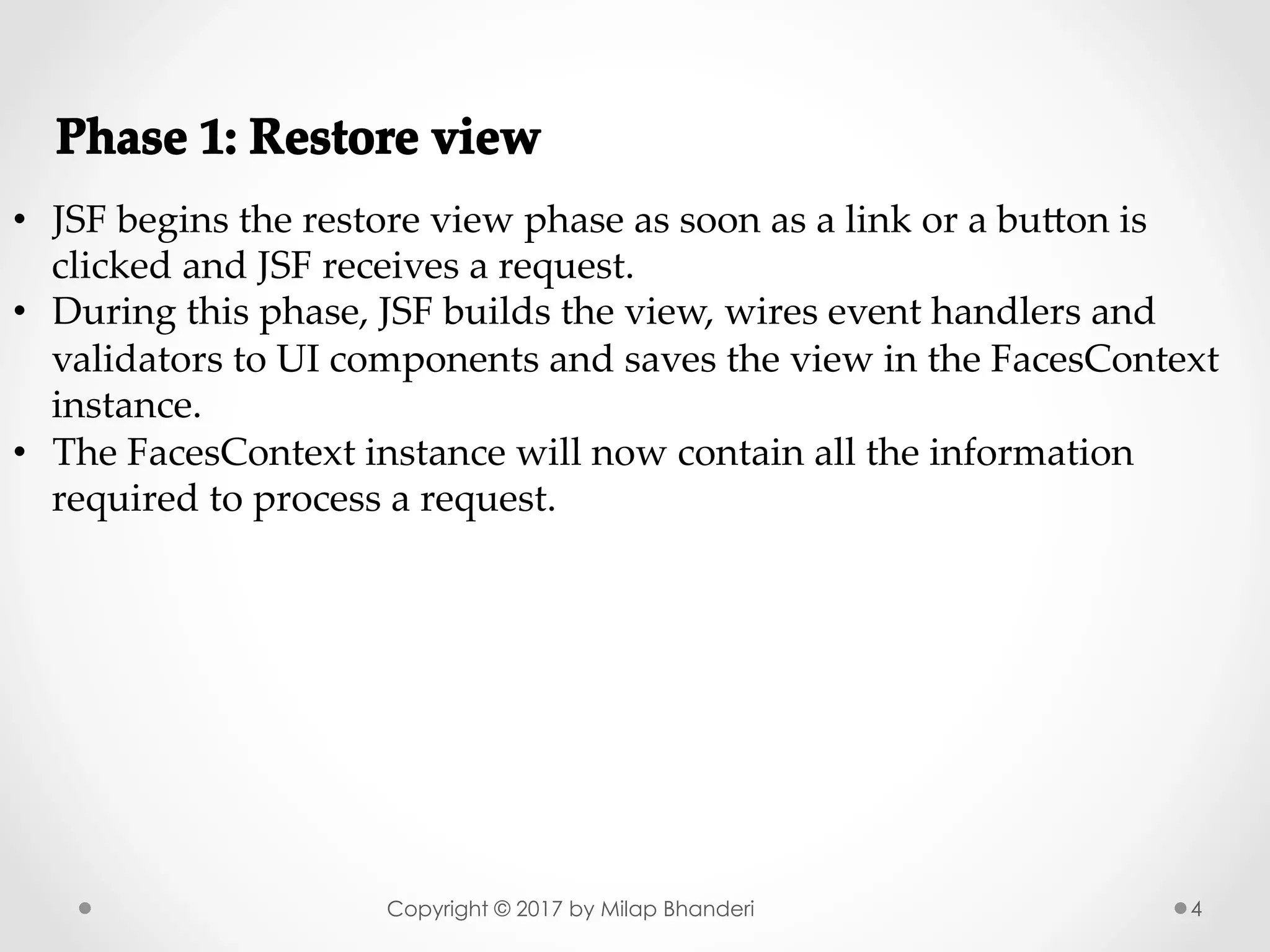 JSF Request Processing Lifecycle | PPT