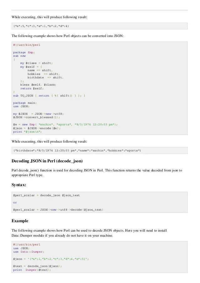 Json perl example
