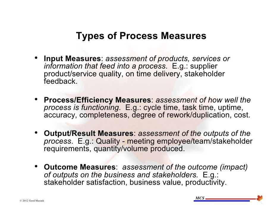June 21 2012 Process Performance Metrics Presentation