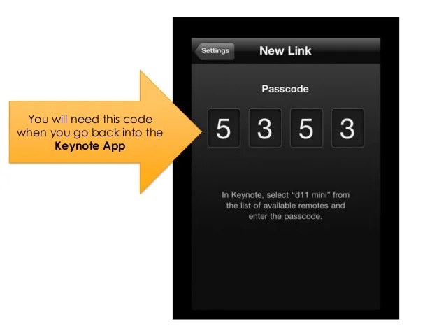 Connecting your Keynote App with the Keynote Remote