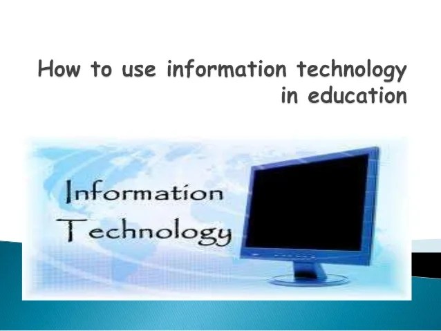 Information Technology in Education Free Books at EBD