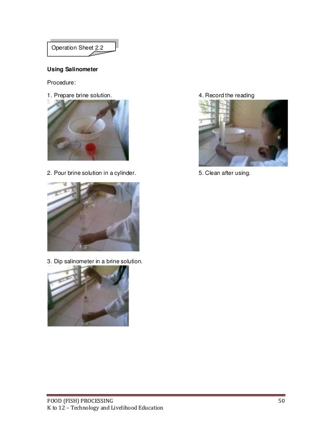 K to 12 fish processing learning module