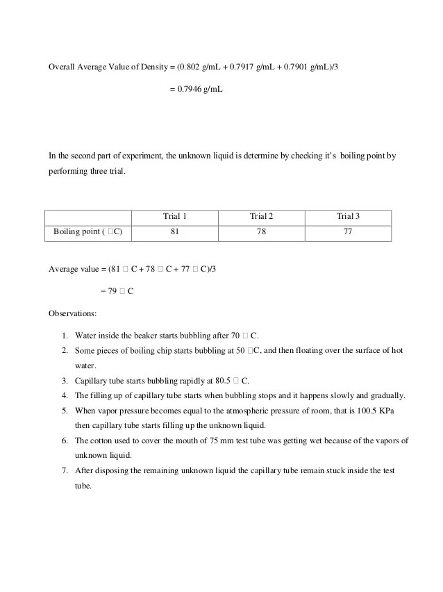 Densities of liquids and solids lab report conclusion clip