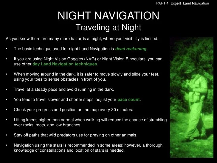 Land navigation part 4