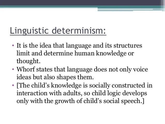 Language and thought ppt