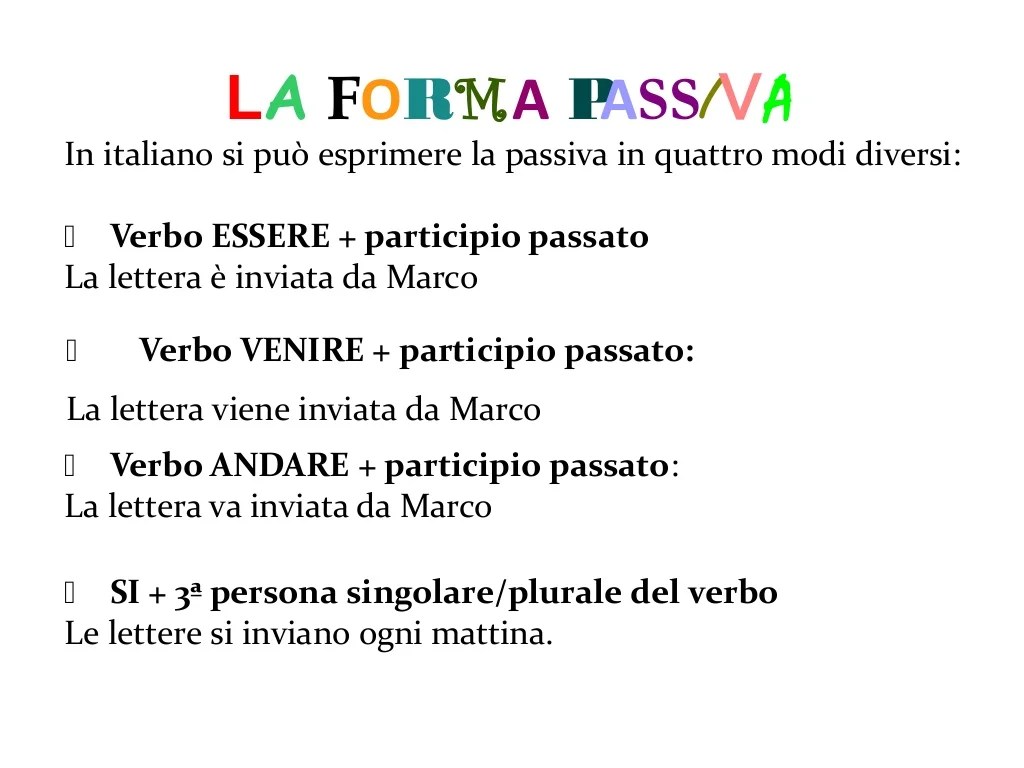 La forma passiva
